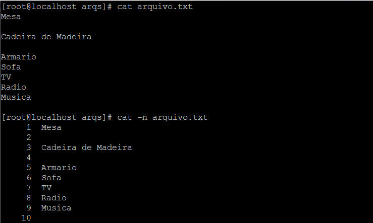 Comando cat Comando cat